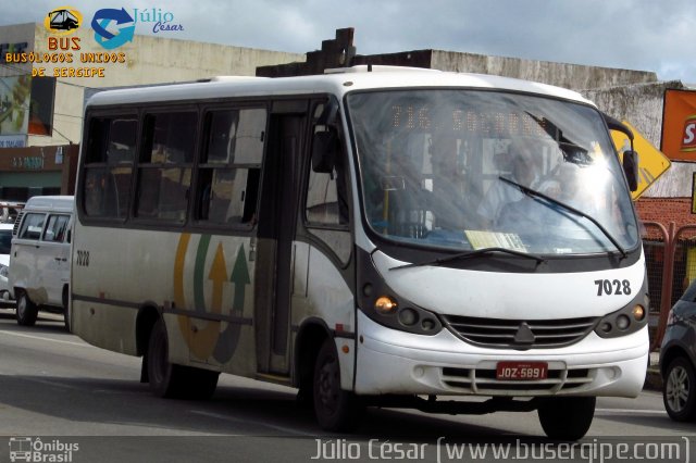 Viação São Pedro 7028 na cidade de Aracaju, Sergipe, Brasil, por Julio Cesar  Barbosa Martins. Número da foto: #3940890.