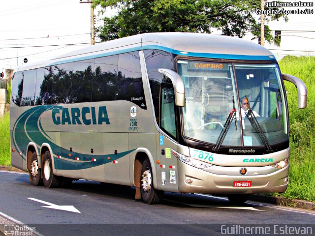 Viação Garcia 7876 na cidade de Campinas, São Paulo, Brasil, por Guilherme Estevan. Número da foto: #3939639.