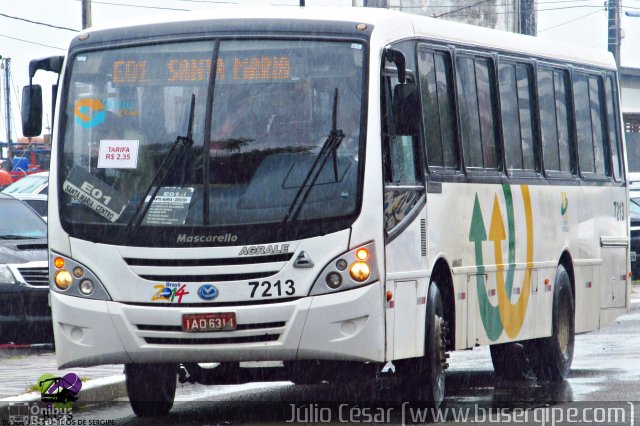 Auto Viação Cidade Histórica 7213 na cidade de Aracaju, Sergipe, Brasil, por Julio Cesar  Barbosa Martins. Número da foto: #3940883.