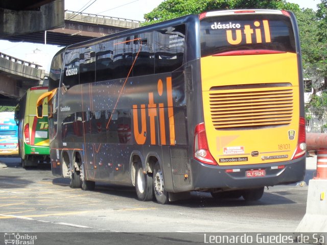 UTIL - União Transporte Interestadual de Luxo 18101 na cidade de Rio de Janeiro, Rio de Janeiro, Brasil, por Leonardo Guedes de Sá. Número da foto: #3941857.