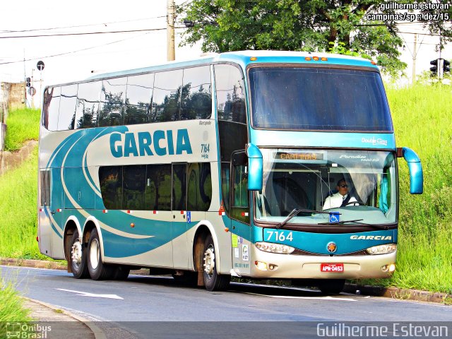 Viação Garcia 7164 na cidade de Campinas, São Paulo, Brasil, por Guilherme Estevan. ID da foto: 3941528.