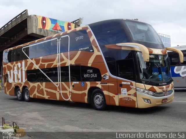 UTIL - União Transporte Interestadual de Luxo 11404 na cidade de Rio de Janeiro, Rio de Janeiro, Brasil, por Leonardo Guedes de Sá. Número da foto: #3941868.