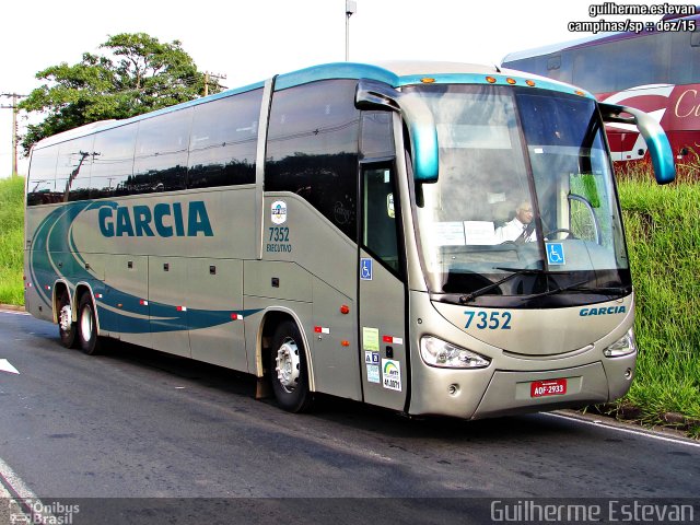 Viação Garcia 7352 na cidade de Campinas, São Paulo, Brasil, por Guilherme Estevan. ID da foto: 3941517.