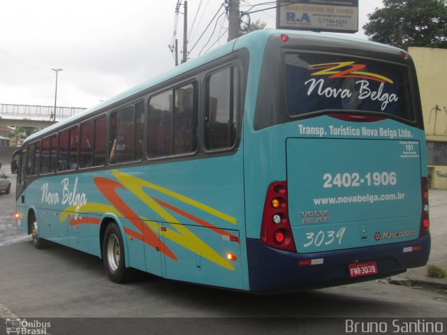 Nova Belga Transportadora Turística 3039 na cidade de Taboão da Serra, São Paulo, Brasil, por Bruno Santino. Número da foto: #3941490.