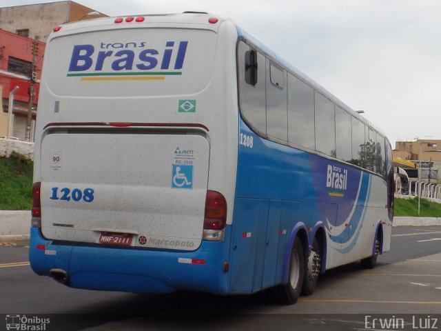 Trans Brasil > TCB - Transporte Coletivo Brasil 1208 na cidade de Ribeirão Preto, São Paulo, Brasil, por Erwin  Luiz. ID da foto: 3944924.