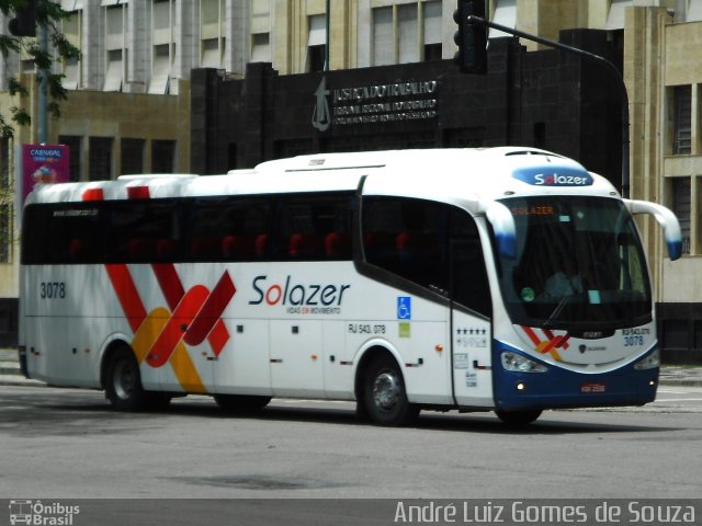 Solazer Transportes e Turismo 3078 na cidade de Rio de Janeiro, Rio de Janeiro, Brasil, por André Luiz Gomes de Souza. Número da foto: #3945181.