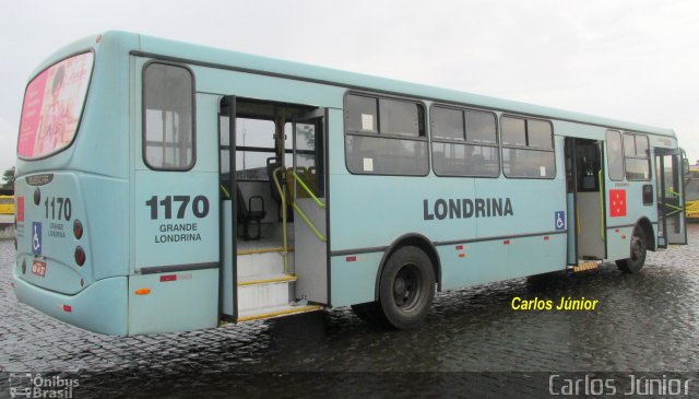 TCGL - Transportes Coletivos Grande Londrina 1170 na cidade de Londrina, Paraná, Brasil, por Carlos Júnior. Número da foto: #3944487.