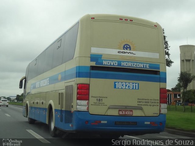 Viação Novo Horizonte 1032911 na cidade de São José dos Campos, São Paulo, Brasil, por Sergio Rodrigues de Souza. Número da foto: #3947387.