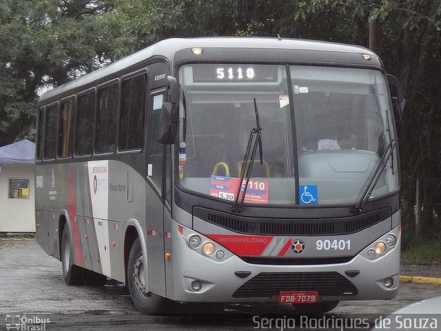 Empresa de Ônibus Pássaro Marron 90401 na cidade de São José dos Campos, São Paulo, Brasil, por Sergio Rodrigues de Souza. ID da foto: 3947331.