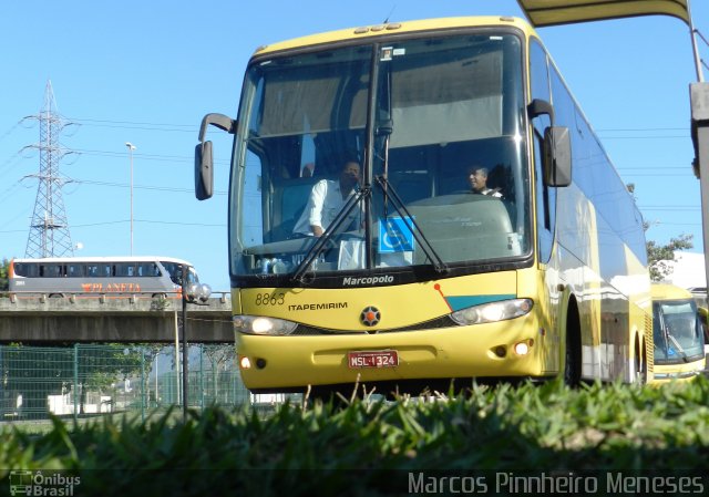 Viação Itapemirim 8863 na cidade de Vitória, Espírito Santo, Brasil, por Marcos Pinnheiro Meneses. Número da foto: #3947287.