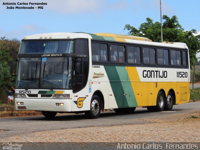 Empresa Gontijo de Transportes 11520 na cidade de João Monlevade, Minas Gerais, Brasil, por Antonio Carlos Fernandes. ID da foto: 3948809.