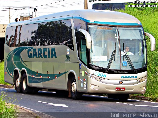 Viação Garcia 7806 na cidade de Campinas, São Paulo, Brasil, por Guilherme Estevan. Número da foto: #3948991.