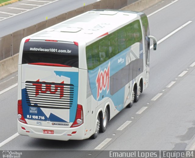 Auto Viação 1001 RJ 108.716 na cidade de Aparecida, São Paulo, Brasil, por Emanuel Corrêa Lopes. Número da foto: #3950450.