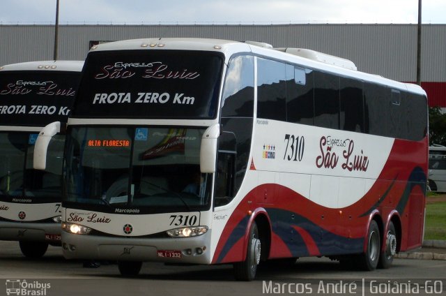 Expresso São Luiz 7310 na cidade de Goiânia, Goiás, Brasil, por Marcos André. ID da foto: 3952302.