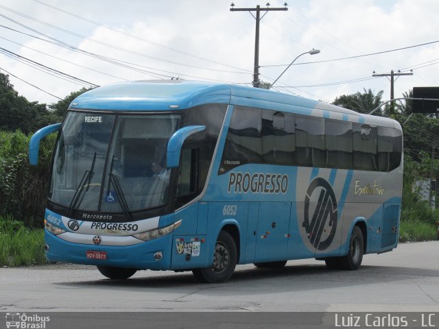 Auto Viação Progresso 6052 na cidade de Recife, Pernambuco, Brasil, por Luiz Carlos de Santana. Número da foto: #3951719.