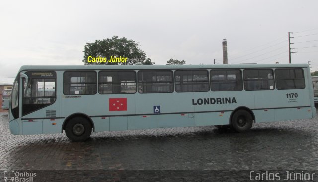 TCGL - Transportes Coletivos Grande Londrina 1170 na cidade de Londrina, Paraná, Brasil, por Carlos Júnior. Número da foto: #3951970.