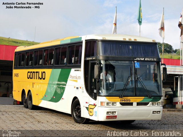 Empresa Gontijo de Transportes 11485 na cidade de João Monlevade, Minas Gerais, Brasil, por Antonio Carlos Fernandes. ID da foto: 3951147.