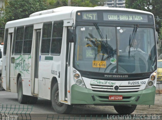 Viação Vera Cruz RJ 205.132 na cidade de Rio de Janeiro, Rio de Janeiro, Brasil, por Leonardo Alecsander. ID da foto: 3952324.