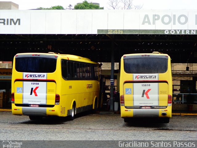 Kaissara - Viação Caiçara 15810 na cidade de Governador Valadares, Minas Gerais, Brasil, por Graciliano Santos Passos. ID da foto: 3950725.