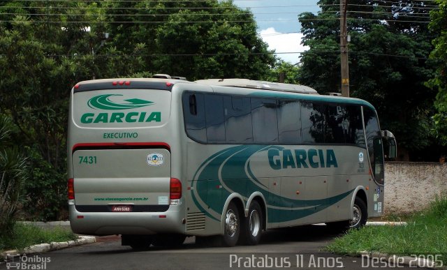 Viação Garcia 7431 na cidade de Ourinhos, São Paulo, Brasil, por Cristiano Soares da Silva. Número da foto: #3951852.