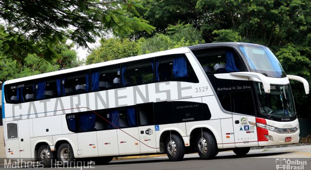 Auto Viação Catarinense 3529 na cidade de São Paulo, São Paulo, Brasil, por Matheus Henrique. ID da foto: 3954764.