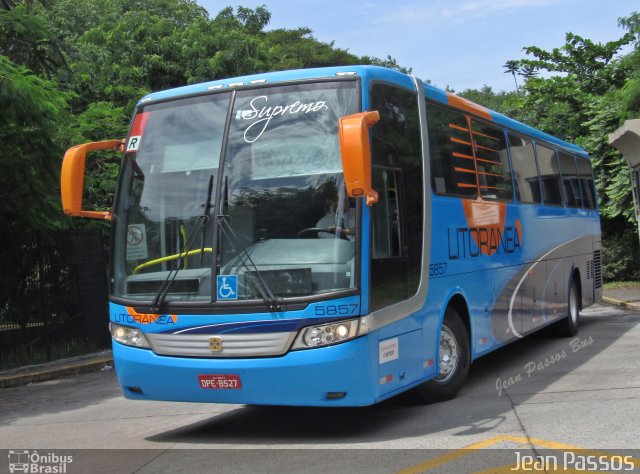 Litorânea Transportes Coletivos 5857 na cidade de São Paulo, São Paulo, Brasil, por Jean Passos. Número da foto: #3953028.