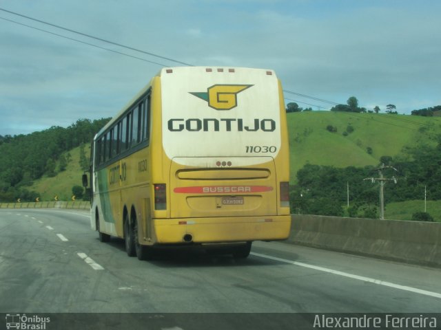 Empresa Gontijo de Transportes 11030 na cidade de São Gonçalo do Sapucaí, Minas Gerais, Brasil, por Alexandre Ferreira. ID da foto: 3955183.