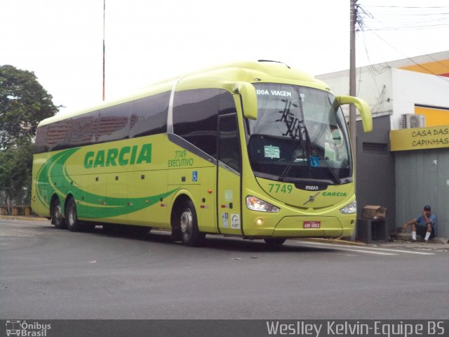 Viação Garcia 7749 na cidade de Sorocaba, São Paulo, Brasil, por Weslley Kelvin Batista. ID da foto: 3953987.