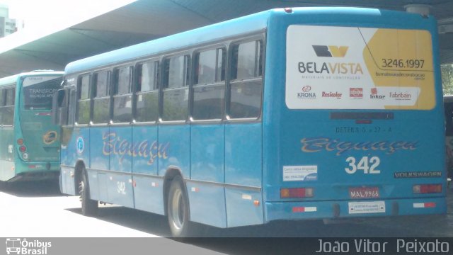 Biguaçu Transportes Coletivos Administração e Participação 342 na cidade de Florianópolis, Santa Catarina, Brasil, por João Vitor  Peixoto. Número da foto: #3954278.