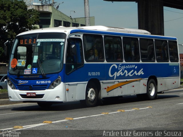 Expresso Garcia RJ 135.019 na cidade de Rio de Janeiro, Rio de Janeiro, Brasil, por André Luiz Gomes de Souza. ID da foto: 3957350.