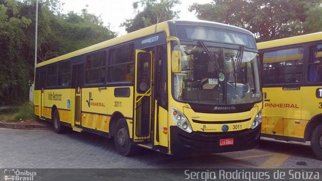 Viação Pinheiral 3011 na cidade de Volta Redonda, Rio de Janeiro, Brasil, por Sergio Rodrigues de Souza. ID da foto: 3956149.