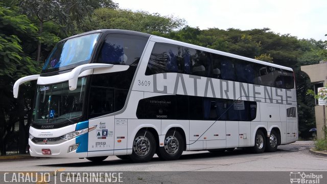 Auto Viação Catarinense 3609 na cidade de São Paulo, São Paulo, Brasil, por Cainã Marcos de Araujo. ID da foto: 3956833.