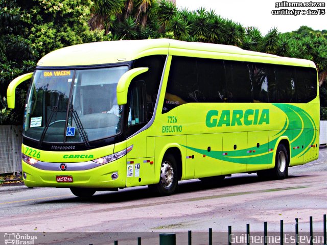 Viação Garcia 7226 na cidade de Curitiba, Paraná, Brasil, por Guilherme Estevan. ID da foto: 3891489.