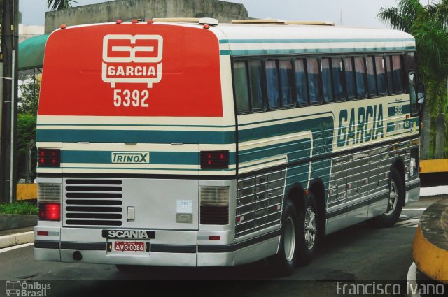 Viação Garcia 5392 na cidade de Londrina, Paraná, Brasil, por Francisco Ivano. Número da foto: #3890110.