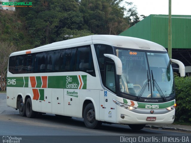 Cia. São Geraldo de Viação 21415 na cidade de Ilhéus, Bahia, Brasil, por Diego Charlis Coelho. Número da foto: #3892003.