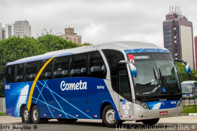 Viação Cometa 15112 na cidade de Curitiba, Paraná, Brasil, por Luiz Scarabotto . ID da foto: 3891748.