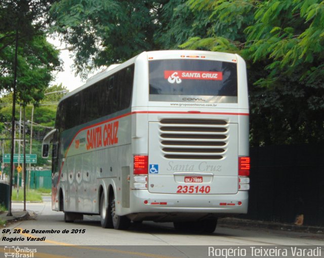 Viação Santa Cruz 235140 na cidade de São Paulo, São Paulo, Brasil, por Rogério Teixeira Varadi. Número da foto: #3892819.