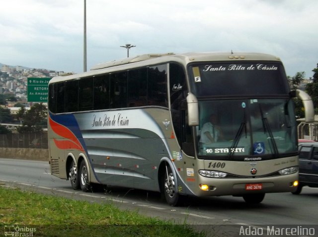 Viação Santa Rita de Cássia 1400 na cidade de Belo Horizonte, Minas Gerais, Brasil, por Adão Raimundo Marcelino. Número da foto: #3892385.