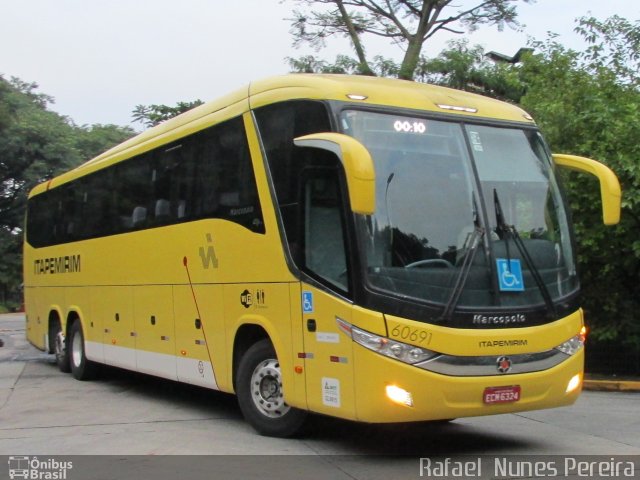 Viação Itapemirim 60691 na cidade de São Paulo, São Paulo, Brasil, por Rafael Nunes Pereira. ID da foto: 3892215.