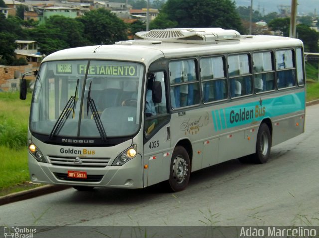 Golden Bus 4025 na cidade de Belo Horizonte, Minas Gerais, Brasil, por Adão Raimundo Marcelino. Número da foto: #3892204.