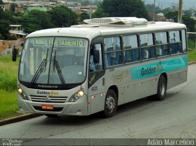 Golden Bus 4025 na cidade de Belo Horizonte, Minas Gerais, Brasil, por Adão Raimundo Marcelino. ID da foto: 3892204.