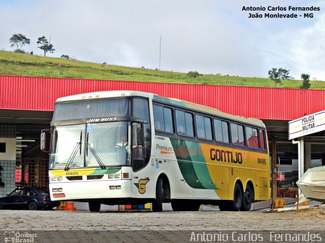 Empresa Gontijo de Transportes 11485 na cidade de João Monlevade, Minas Gerais, Brasil, por Antonio Carlos Fernandes. ID da foto: 3891686.