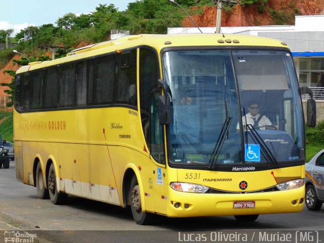 Viação Itapemirim 5531 na cidade de Muriaé, Minas Gerais, Brasil, por Lucas Oliveira. ID da foto: 3958720.