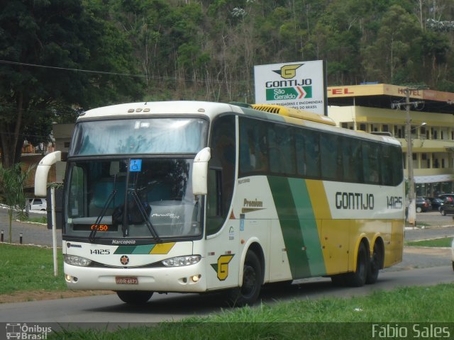 Empresa Gontijo de Transportes 14125 na cidade de Manhuaçu, Minas Gerais, Brasil, por Fábio Sales. ID da foto: 3958036.