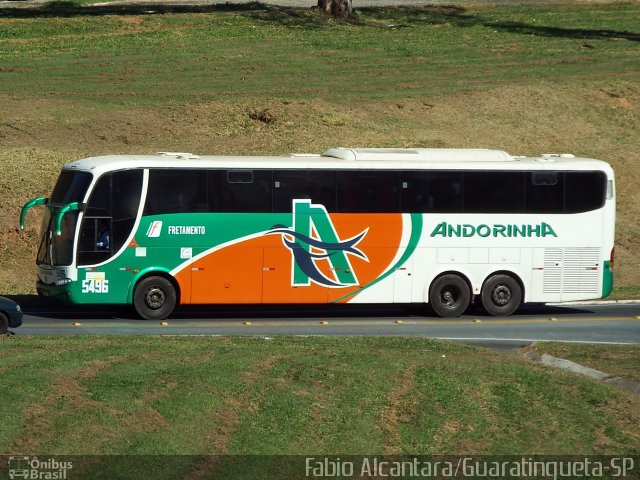 Empresa de Transportes Andorinha 5496 na cidade de Aparecida, São Paulo, Brasil, por Fabio Alcantara. Número da foto: #3958713.