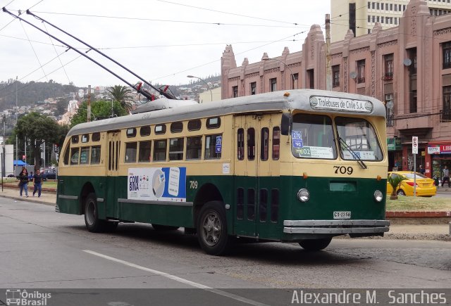 Troley Bus Valparaíso 709 na cidade de , por Alexandre M.  Sanches. Número da foto: #3957707.