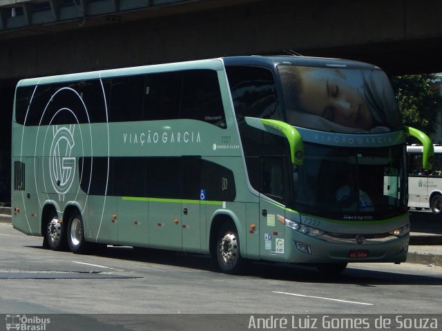 Viação Garcia 7227 na cidade de Rio de Janeiro, Rio de Janeiro, Brasil, por André Luiz Gomes de Souza. ID da foto: 3959143.