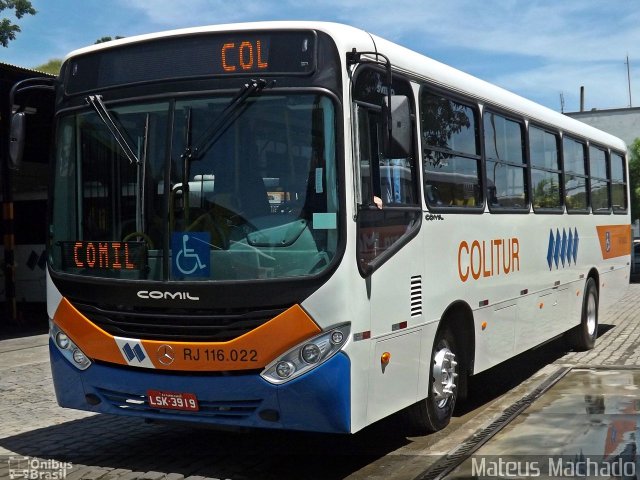 Colitur Transportes Rodoviários RJ 116.022 na cidade de Barra Mansa, Rio de Janeiro, Brasil, por Mateus Machado. Número da foto: #3960888.