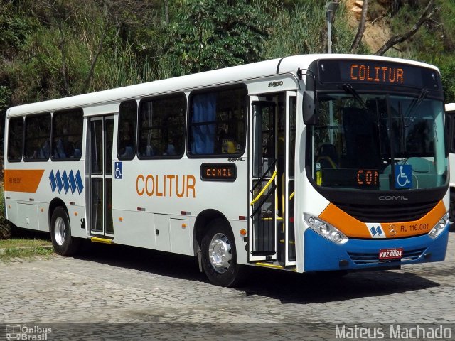 Colitur Transportes Rodoviários RJ 116.001 na cidade de Barra Mansa, Rio de Janeiro, Brasil, por Mateus Machado. Número da foto: #3960883.