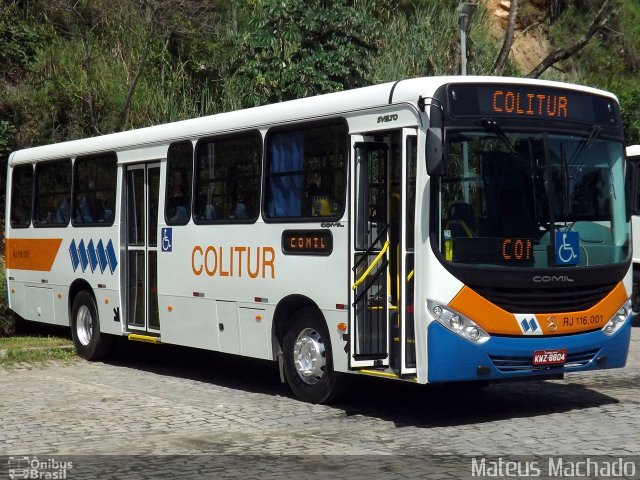 Colitur Transportes Rodoviários RJ 116.001 na cidade de Barra Mansa, Rio de Janeiro, Brasil, por Mateus Machado. ID da foto: 3960883.